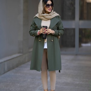 بارونی بلند ضد آب کتان زارا کد pray