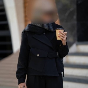 شلوار بگی جدید مشکی کرپ مازراتی کد LOSI