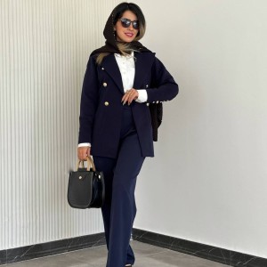 شلوار زنانه مشکی جدید کرپ مازراتی کد RAVEN