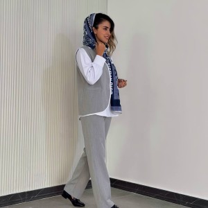 ست وست ، شلوار و شومیز گاباردین کد SILVER