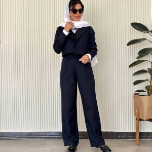 فروش کراپ کت جدید زنانه جذاب کرپ فاستونی دیپلمات کد HEART با طراحی سارا مجیدی