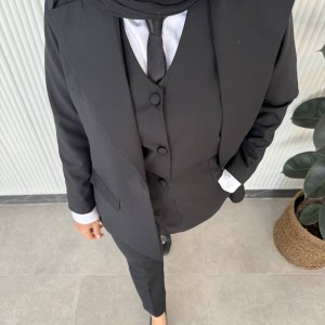 خرید جلیقه (وست) مشکی زنانه کت شلواری فاستونی آلتین کد SIDE با طراحی خانم سارا مجیدی