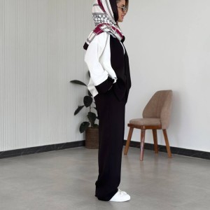 قیمت خرید کت زنانه دو رنگ سفید مشکی
