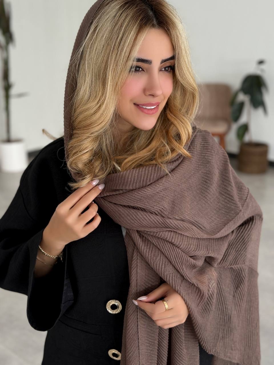 خرید کت آستین کیمونو ژاکارد مشکی اسلیم زنانه