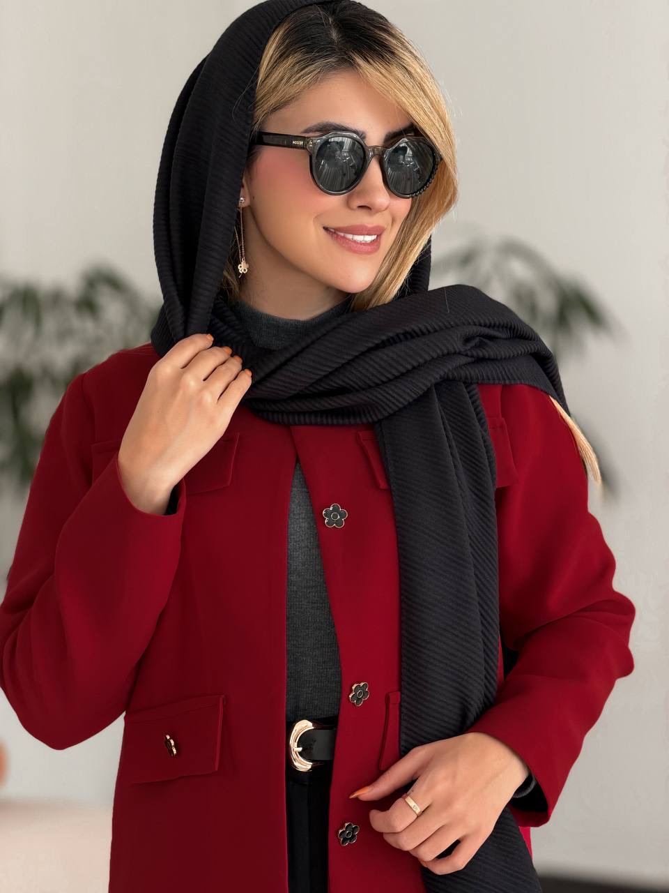 قیمت کت کرپ آلبالویی زنانه