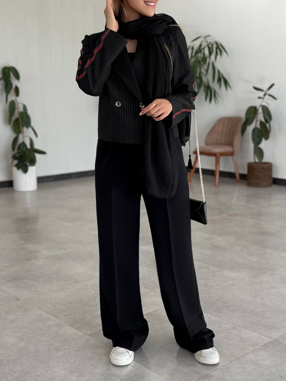 کراپ کت خط دار