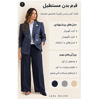 انتخاب کت برای فرم بدن مستطیل