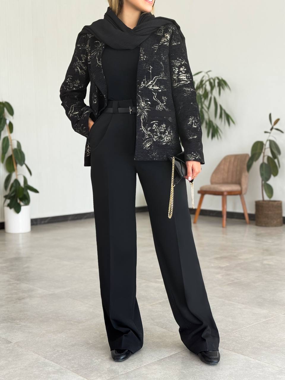 خرید کت ژاکارد مشکی