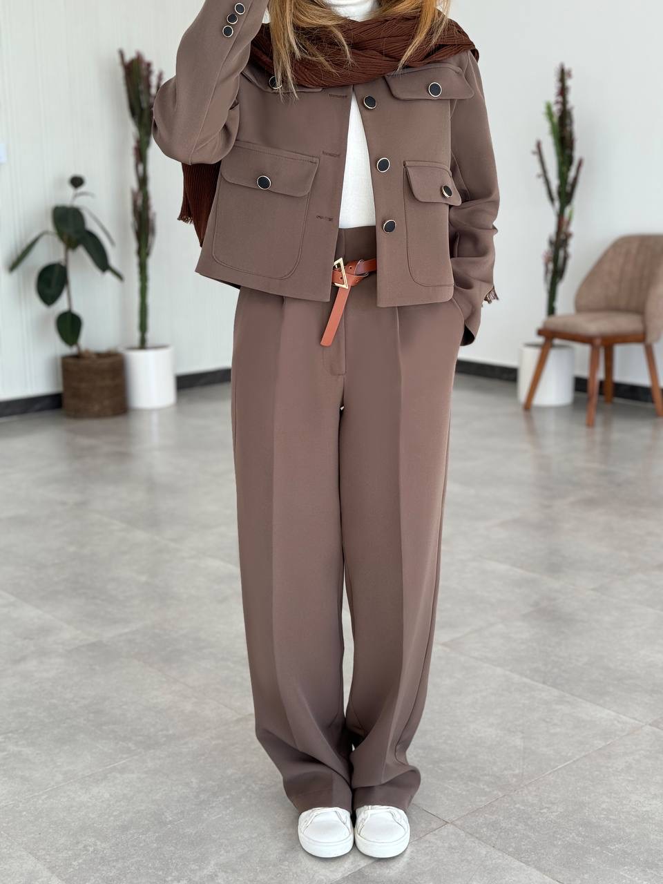 خریدکت قهوه ای ساده