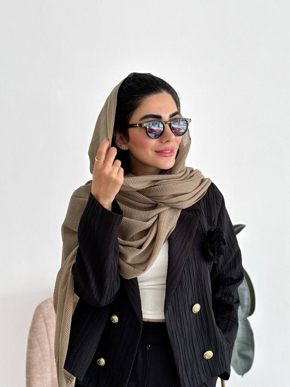 خرید شال پلیسه تیغ ماهی عدسی