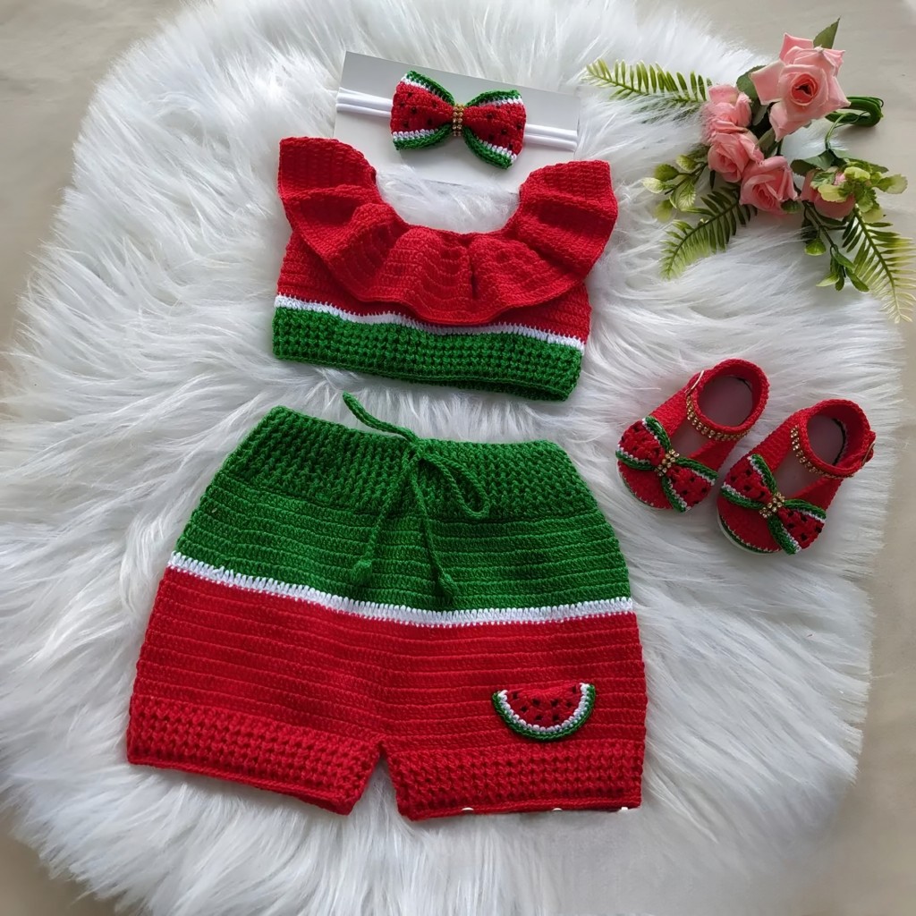 ست 3 تکه لباس یلدایی بافتنی بچه گانه مدل99 yaldaa