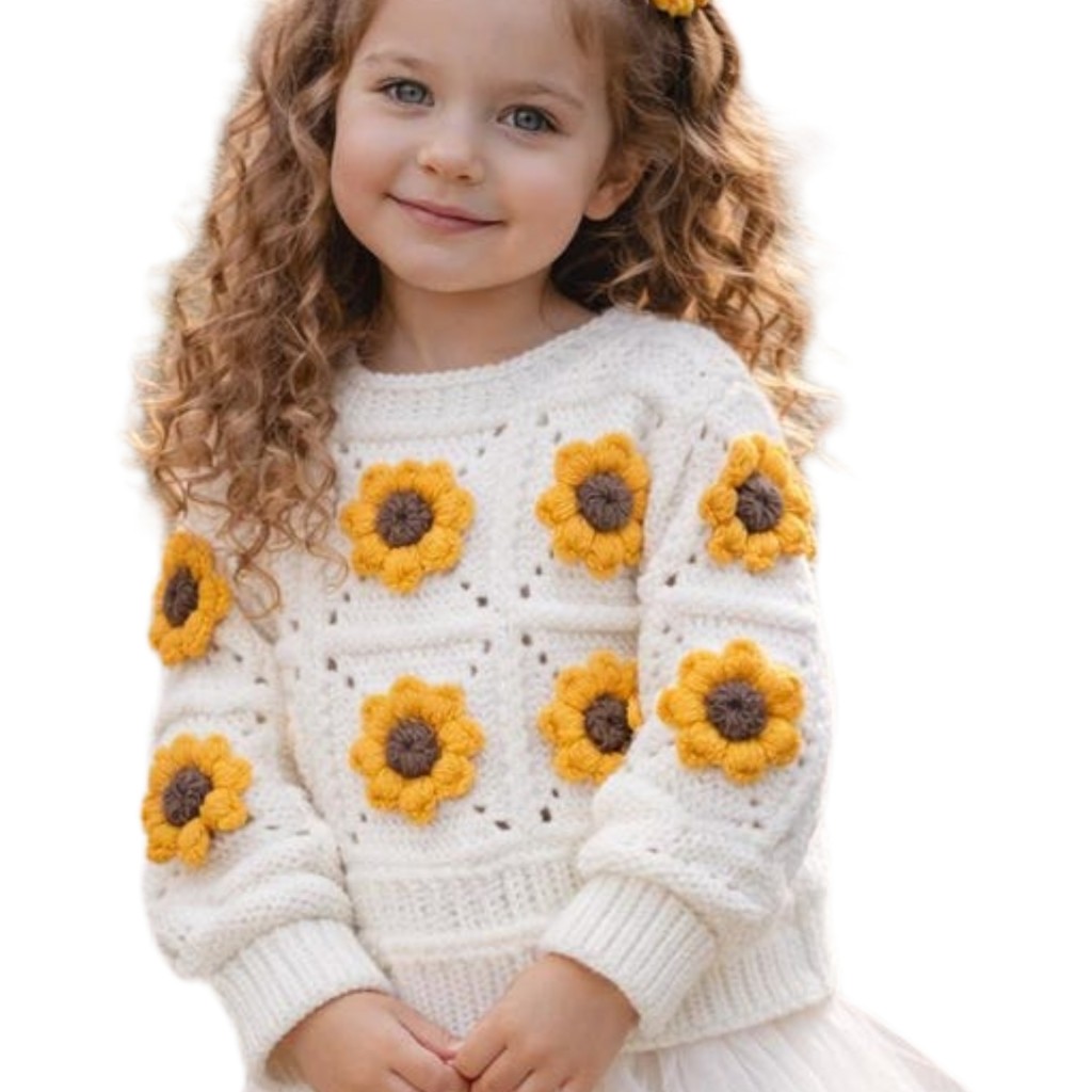 ژاکت دخترانه مدل قلاب بافی کد7ZQ