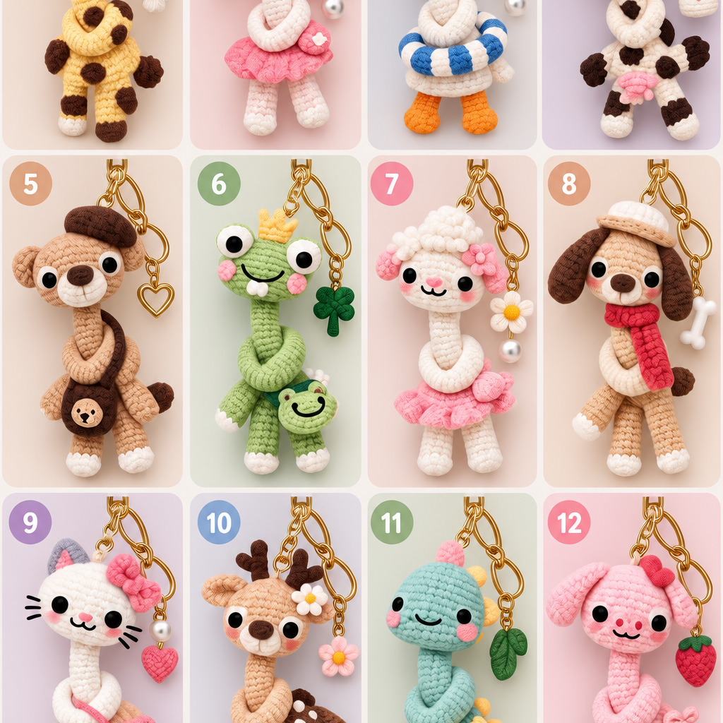 عروسک گردن دراز قلاب بافی کدUC3