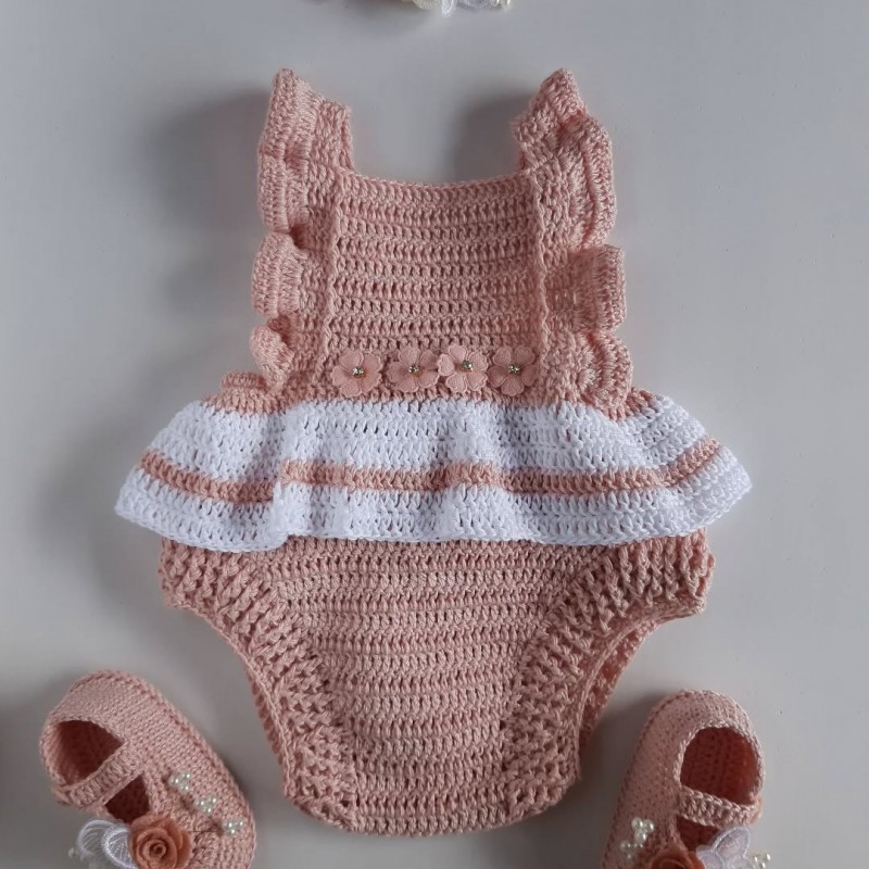 رامپر نوزادی با پاپوش کد443