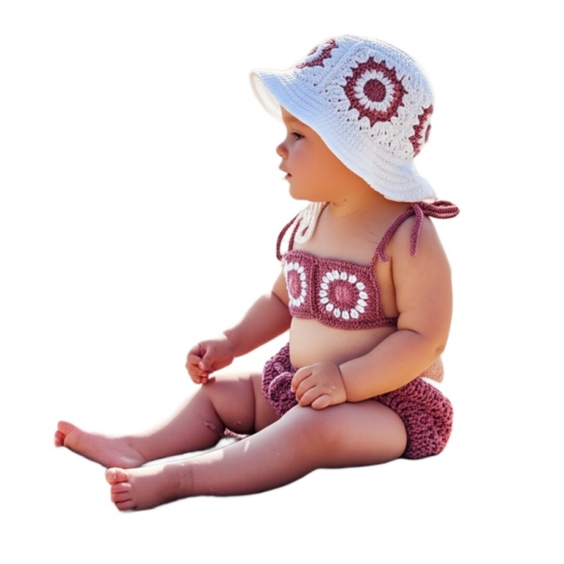 تاب شلوارک با کلاه دریا کد ۴۵۴