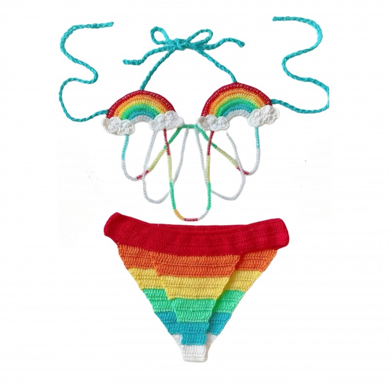 مایو نوزادی دخترانه Rainbow کد 32r