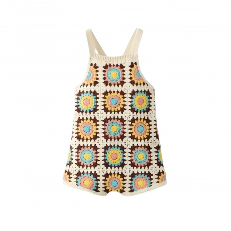 رامپر دخترانه قلاب بافی کد۴۳۴