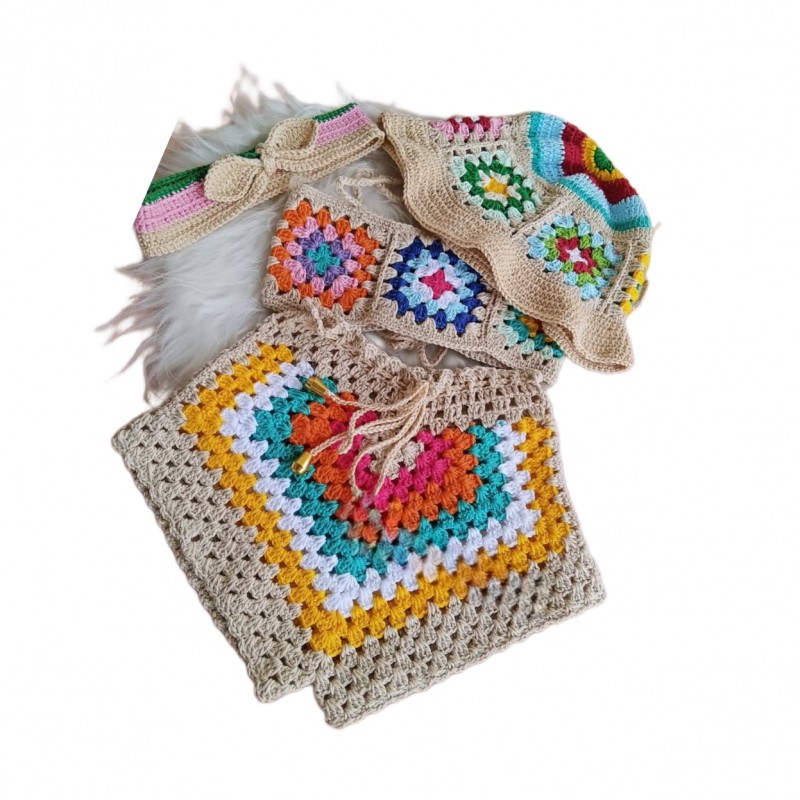 تاب شلوارک بچه گانه با کلاه وتل کد Cd3544