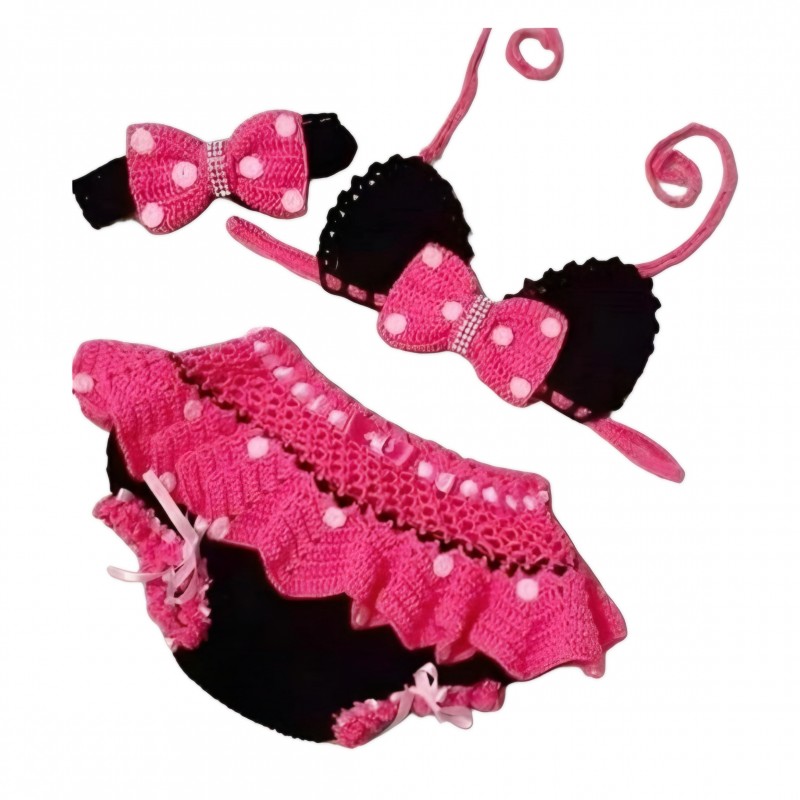 ست  3تکه لباس بافتنی نوزادی مدل Hawia 2211