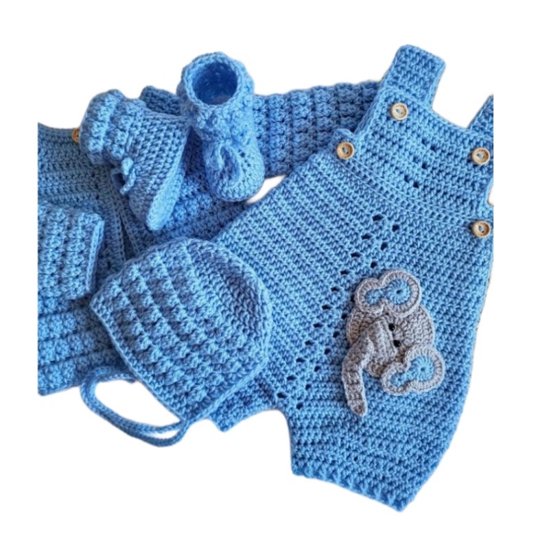 سرهمی نوزادی با کلاه وپاپوش کد98Fd