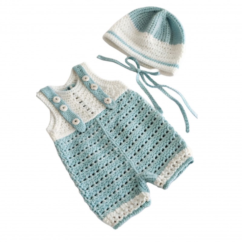 سرهمی نوزادی با دستکش وکلاه کدCg56