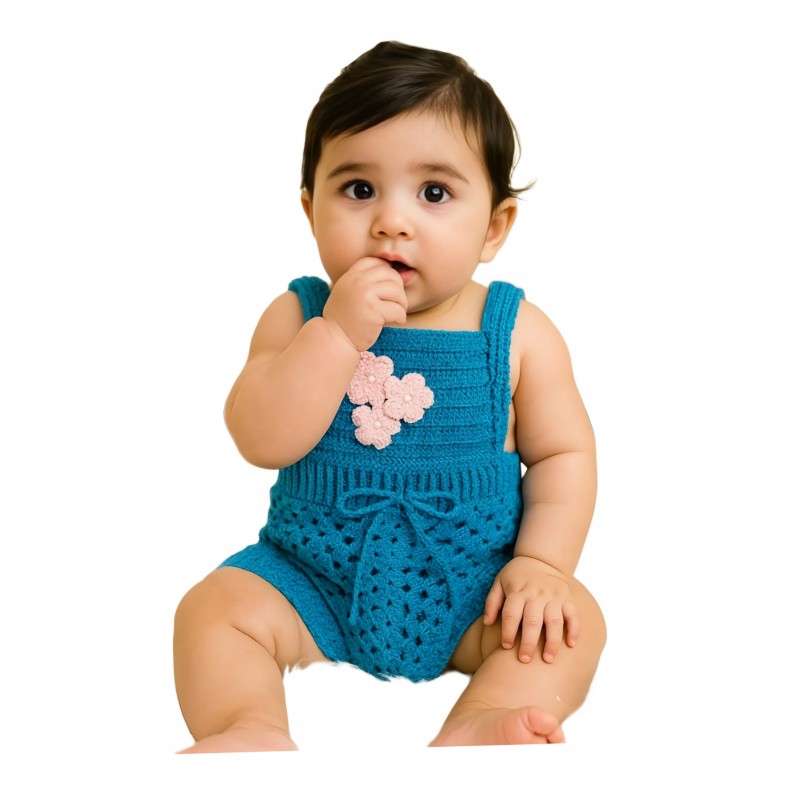 سرهمی نوزادی با پاپوش  کد HR35