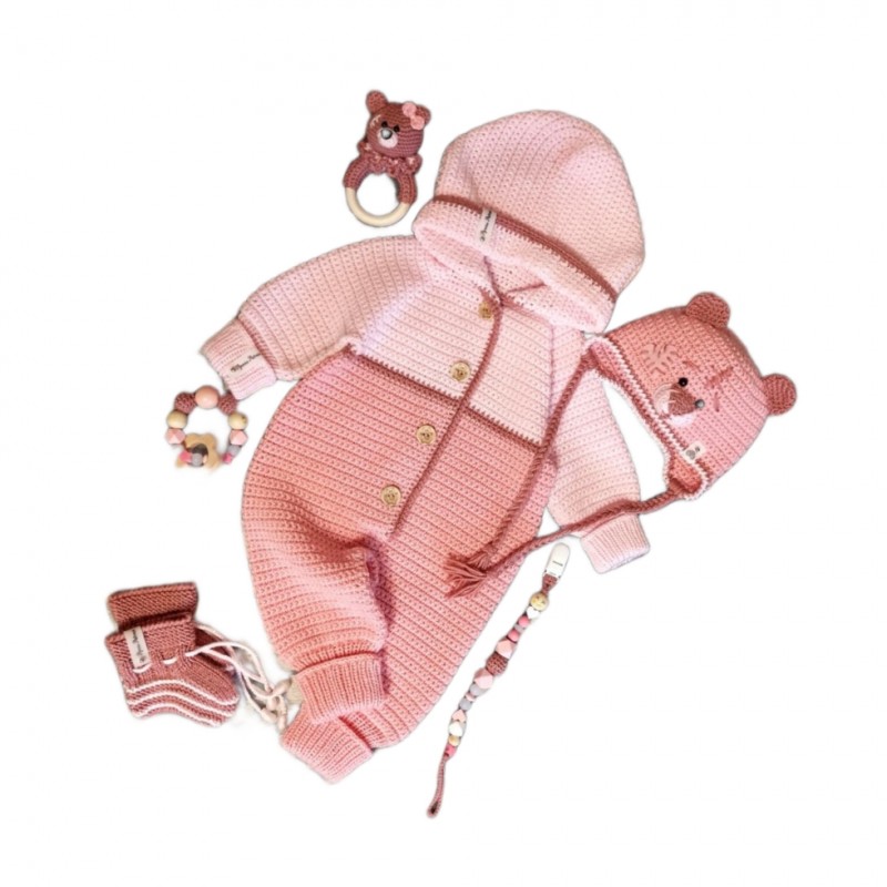 سرهمی نوزادی با کلاه وپاپوش