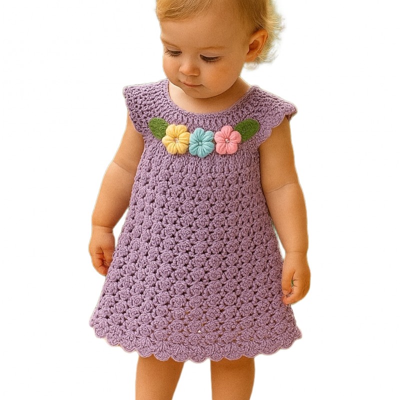 پیراهن قلاب بافی مدل پرنسس کد Df77