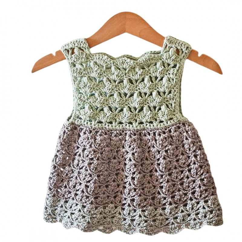 پیراهن قلاب بافی مدل پرنسس کدDg32A