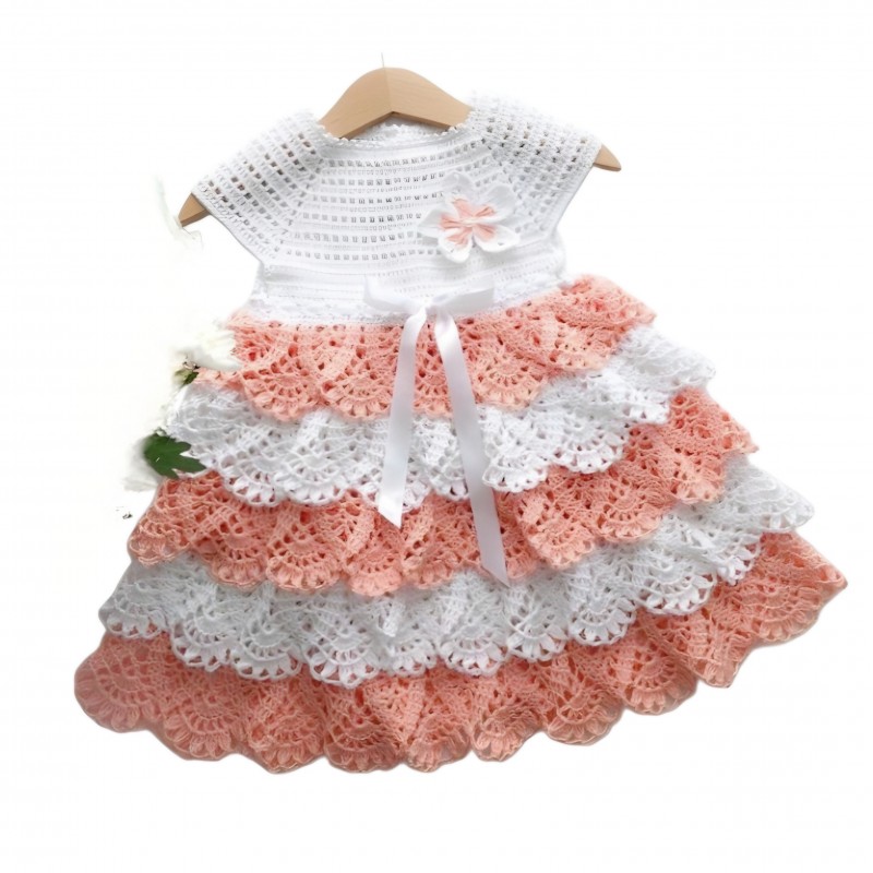 پیراهن قلاب بافی مدل پرنسس کدGh330