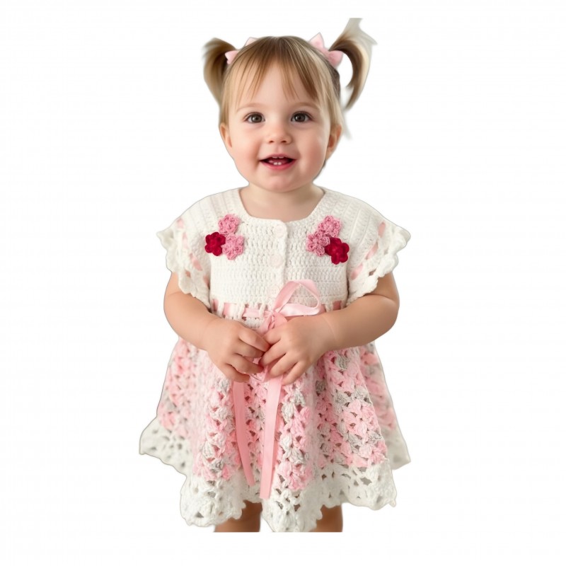 پیراهن قلاب بافی مدل پرنسس کد Dfv11