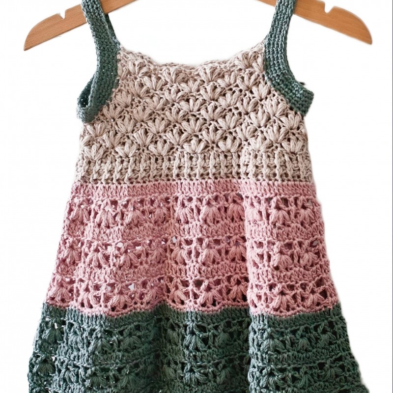 پیراهن قلاب بافی مدل پرنسس کد Er33d