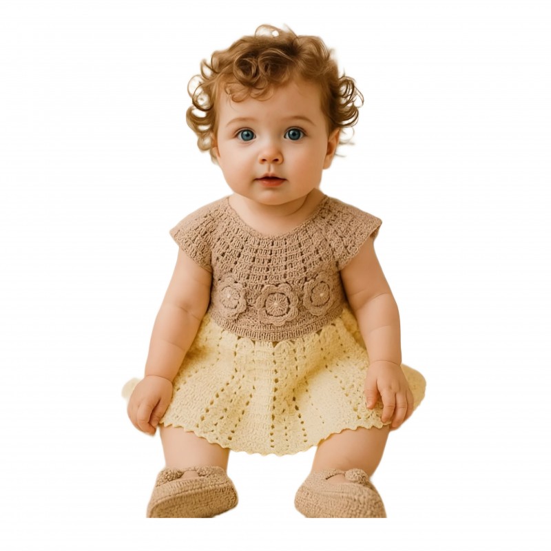 پیراهن بچه گانه باهدو پاپوش مدل پرنسس کد Fgd34