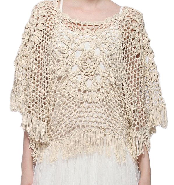 شنل زنانه قلاب بافی کدGfd43