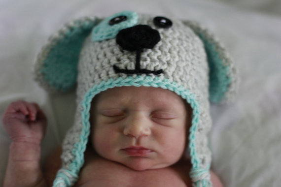 کلاه نوزادی بافتنی مدل BB-FF-EE
