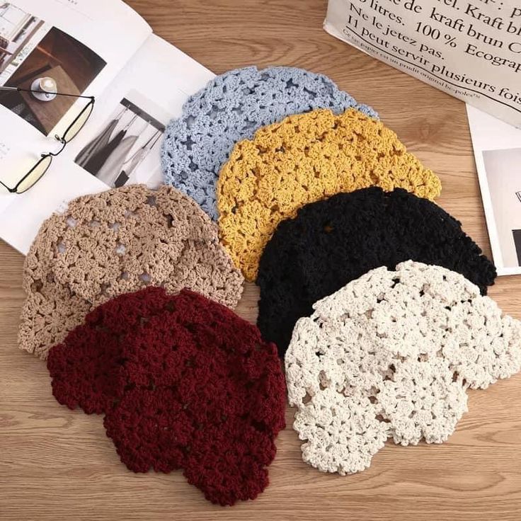 کلاه قلاب بافی زنانه کدGO43