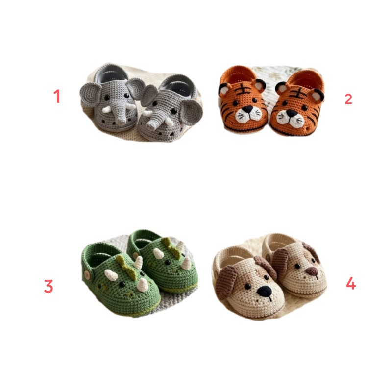 پاپوش دخترانه مدل قلاب بافی کدR3F
