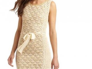 پیراهن دخترانه قلاب بافی