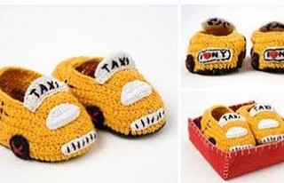 پاپوش بافتنی نوزادی مدل t2