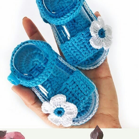 پاپوش نوزادی مدل flowerکدas57