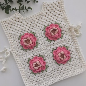 ژاکت دخترانه بچه گانه گل برجسته مدل ros