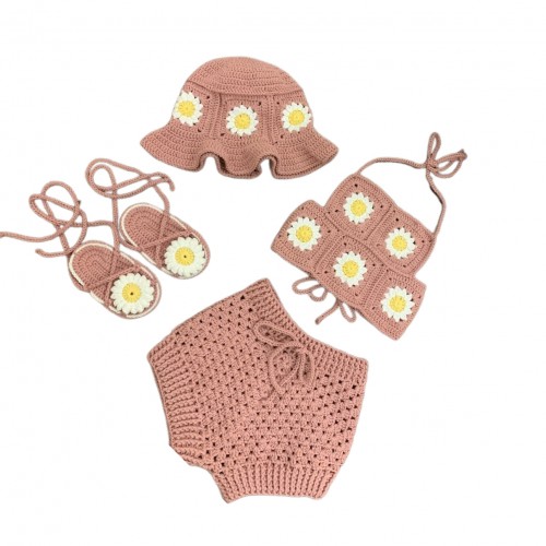 تاب شلوارک با کلاه وپاپوش کد۴۴۴۳