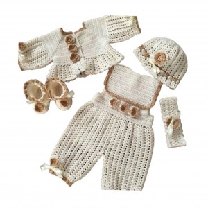 ست پنج تیکه سرهمی با کلاه پاپوش ژاکت وهد