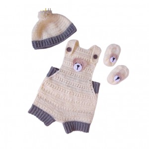 سرهمی نوزادی پسرانه با کلاه و پاپوش  کد Gx23