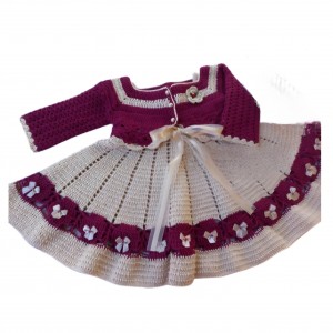 پیراهن دخترانه تیتیش با ژاکت وپاپوش وهد کد E۳۰Ft