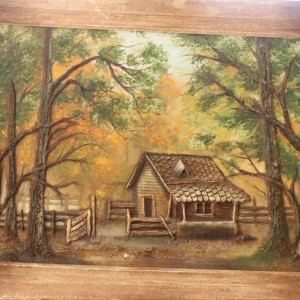 تابلو نقاشی برجسته ویلای جنگلی
