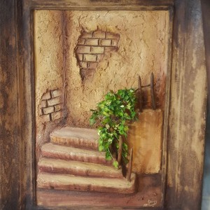 تابلو نقش برجسته دیوار کاهگلی