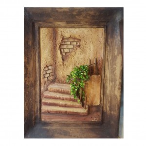 تابلو نقش برجسته دیوار کاهگلی