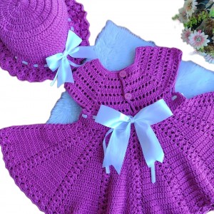 سارافون قلاب بافی دخترانه