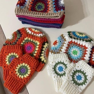 کلاه قلاب بافی زنانه